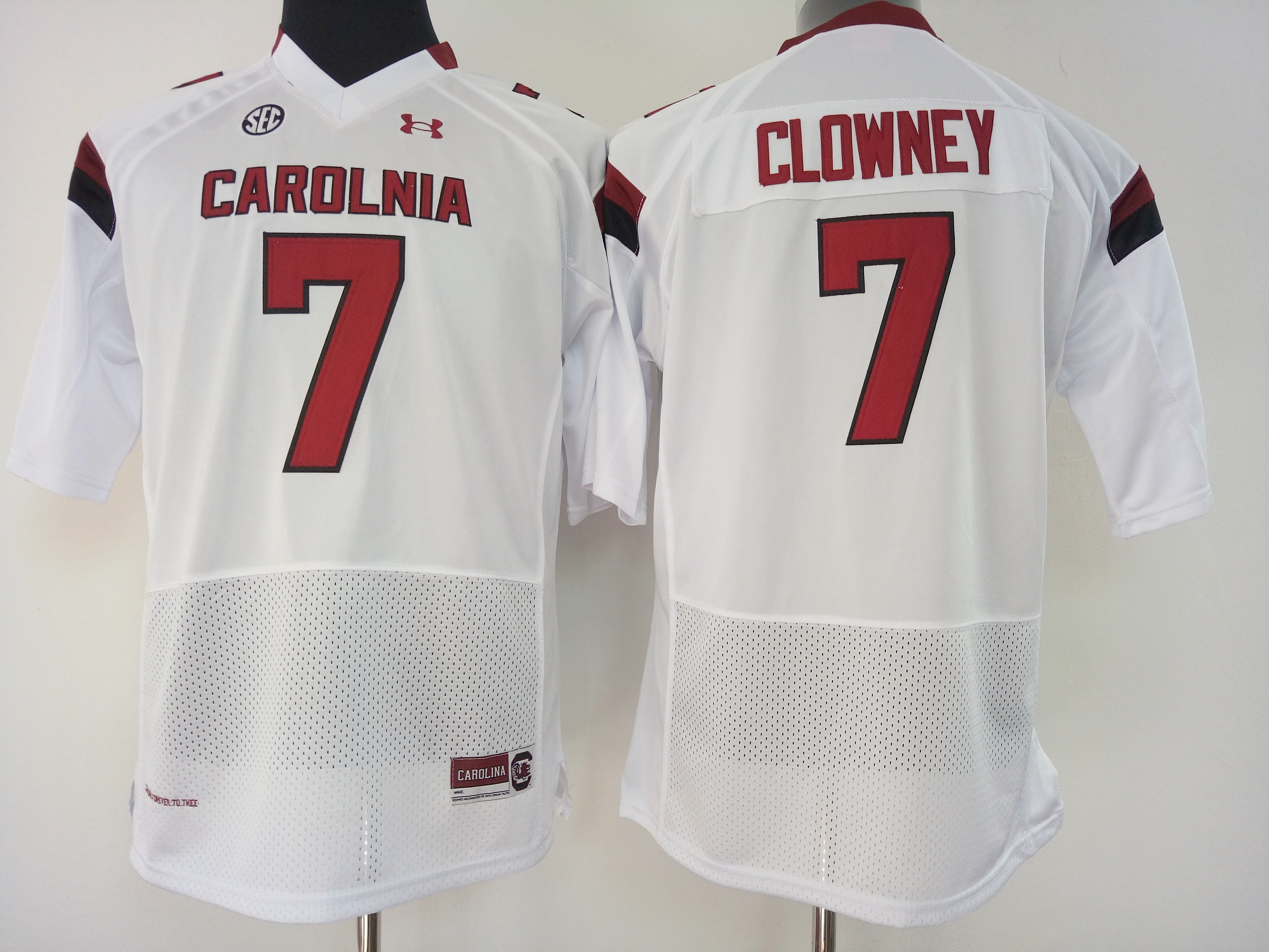 NCAA Womens South Carolina Gamecock White #7 clowney jerseys->women ncaa jersey->Women Jersey